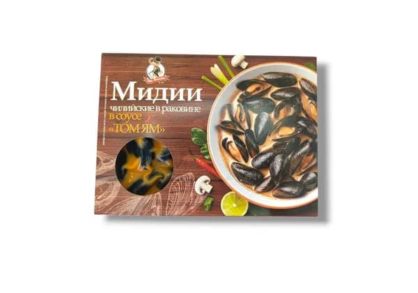 Мидии Чили  в соусе Том Ям 500гр
