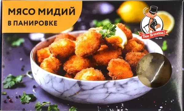 Мидии мясо в панировке с/м Don Kreveton 0,3