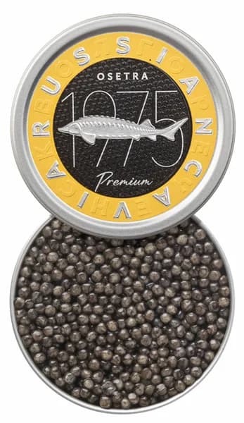 Икра осетровых рыб баночная зернистая Premium (ст/б 250г)
